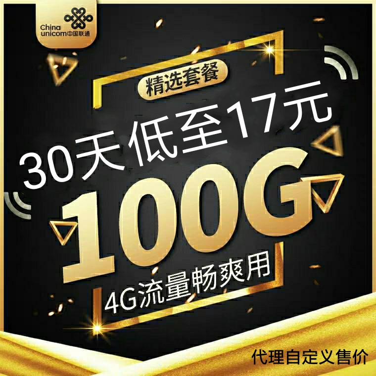 全国流量联通29包100G